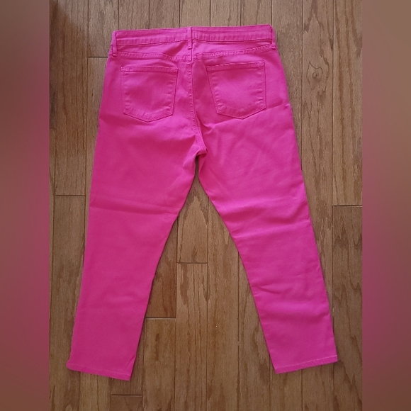 JUST BLACK ETHAN SPLIT HEM CAPRI SKINNY JEAN SIZE 30 PINK - Picture 2 of 11